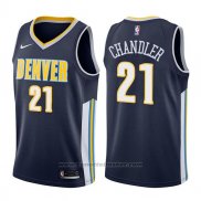 Maglia Denver Nuggets Wilson Chandler #21 Icon 2017-18 Blu