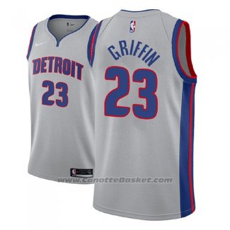 Maglia Detroit Pistons Blake Griffin #23 Statement 2018-19 Grigio