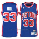 Maglia Detroit Pistons Grant Hill #33 Retro Blu