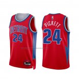 Maglia Detroit Pistons Jamorko Pickett NO 24 Citta 2021-22 Rosso