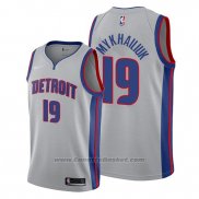 Maglia Detroit Pistons Svi Mykhailiuk #19 Statement Grigio