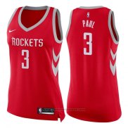 Maglia Donna Houston Rockets Chris Paul #3 Icon 2017-18 Rosso