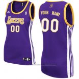 Maglia Donna Los Angeles Lakers Adidas Personalizzate Viola