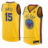 Maglia Golden State Warriors Damian Jones #15 Citta 2018 Giallo