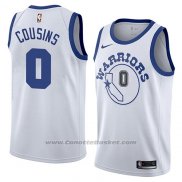 Maglia Golden State Warriors Demarcus Cousins #0 Hardwood Classic 2018-19 Bianco