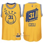 Maglia Golden State Warriors Festus Ezeli #31 Retro City Bus Giallo