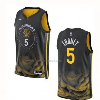 Maglia Golden State Warriors Kevon Looney #5 Citta 2022-23 Nero