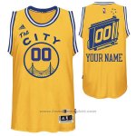 Maglia Hardwood Golden State Warriors Adidas Personalizzate Giallo