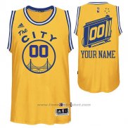 Maglia Hardwood Golden State Warriors Adidas Personalizzate Giallo