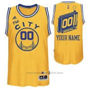 Maglia Hardwood Golden State Warriors Adidas Personalizzate Giallo