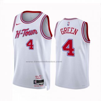 Maglia Houston Rockets Jalen Green #4 Citta 2023-24 Bianco