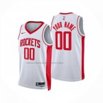 Maglia Houston Rockets Personalizzate Association 2024-25 Bianco