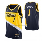 Maglia Indiana Pacers T.J. Warren NO 1 Citta 2021-22 Blu