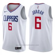 Maglia Los Angeles Clippers Deandre Jordan #6 Association 2017-18 Bianco