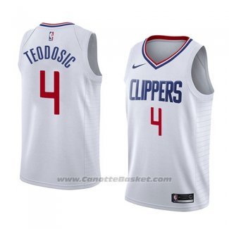 Maglia Los Angeles Clippers Milos Teodosic #4 Association 2018 Bianco