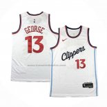 Maglia Los Angeles Clippers Paul George #13 Association 2024-25 Bianco