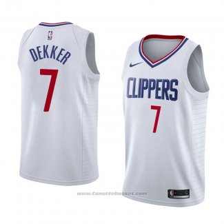 Maglia Los Angeles Clippers Sam Dekker #7 Association 2018 Bianco