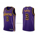 Maglia Los Angeles Lakers Anthony Davis #3 Statement 2022-23 Viola