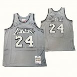 Maglia Los Angeles Lakers Kobe Bryant NO 24 Mitchell & Ness 1996-97 Grigio