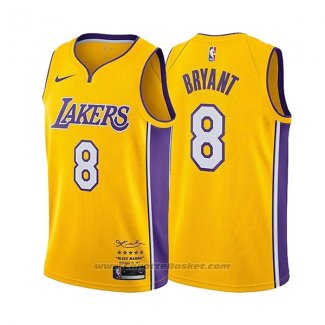 Maglia Los Angeles Lakers Kobe Bryant #8 Retirement 2017-18 Or