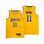 Maglia Los Angeles Lakers Kyrie Irving NO 11 75th Anniversary 2021-22 Giallo