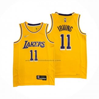 Maglia Los Angeles Lakers Kyrie Irving NO 11 75th Anniversary 2021-22 Giallo