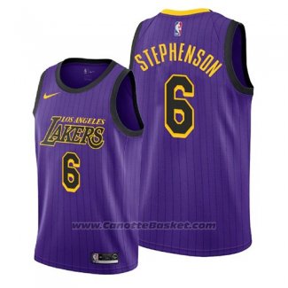 Maglia Los Angeles Lakers Lance Stephenson #6 Citta 2019 Viola