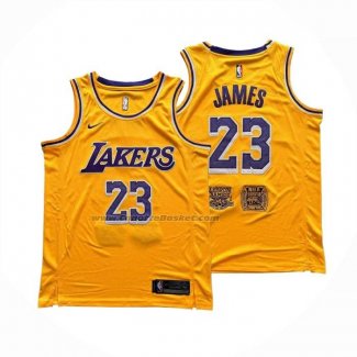 Maglia Los Angeles Lakers Lebron James No 23 Icon Giallo