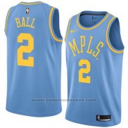 Maglia Los Angeles Lakers Lonzo Ball #2 Classic 2017-18 Blu