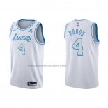 Maglia Los Angeles Lakers Rajon Rondo NO 4 Citta 2021-22 Bianco