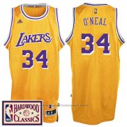 Maglia Los Angeles Lakers Shaquille O'Neal #34 Retro Giallo