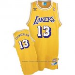 Maglia Los Angeles Lakers Wilt Chamberlain #13 Retro Giallo