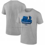 Maglia Manica Corta Dallas Mavericks 2024 NBA Playoffs Grigio