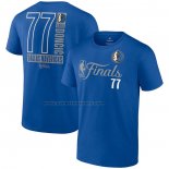 Maglia Manica Corta Dallas Mavericks Luka Doncic 2024 NBA Finals Inbound Pass Blu