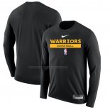 Maglia Manica Lunga Golden State Warriors Practice Performance 2022-23 Nero