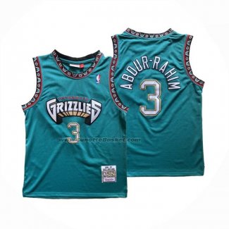 Maglia Memphis Grizzlies Shareef Abdur-rahim No 3 Mitchell & Ness 1996-97 Verde