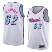 Maglia Miami Heat Duncan Robinson #62 Citta 2018 Bianco