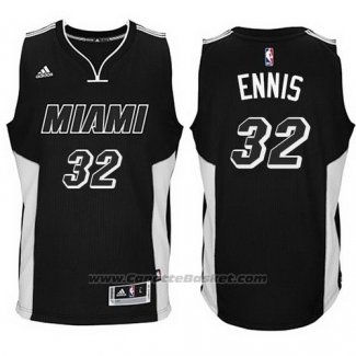 Maglia Miami Heat James Ennis #32 Nero Bianco