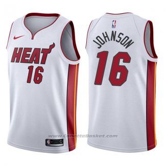 Maglia Miami Heat James Johnson #16 Association 2017-18 Bianco