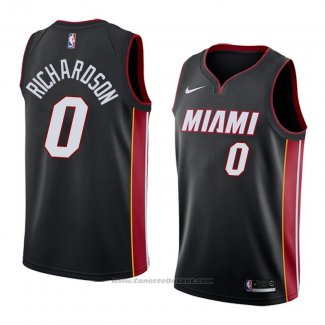 Maglia Miami Heat Josh Richardson #0 Icon 2018 Nero