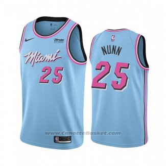 Maglia Miami Heat Kendrick Nunn #25 Citta Edition Blu