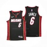 Maglia Miami Heat LeBron James #6 Icon Nero
