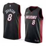 Maglia Miami Heat Tyler Johnson #8 Icon 2018 Nero