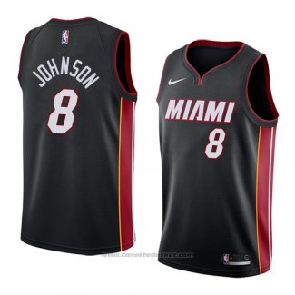 Maglia Miami Heat Tyler Johnson #8 Icon 2018 Nero