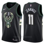 Maglia Milwaukee Bucks Brandon Jennings #11 Statement 2017-18 Nero