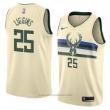 Maglia Milwaukee Bucks Deandre Liggins #25 Citta 2018 Crema