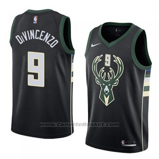 Maglia Milwaukee Bucks Donte Divincenzo #9 Statement 2018 Nero