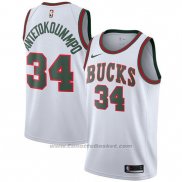 Maglia Milwaukee Bucks Giannis Antetokounmpo #34 2017-18 Bianco