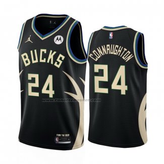 Maglia Milwaukee Bucks Pat Connaughton #24 Statement 2022-23 Nero