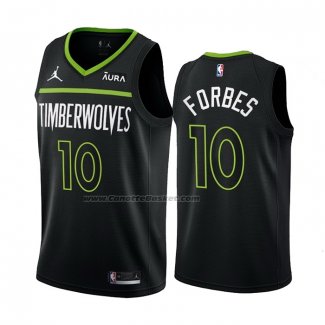 Maglia Minnesota Timberwolves Bryn Forbes #10 Statement 2022-23 Nero